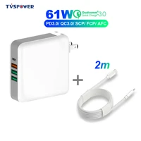 61w 45w pd multiport type c charger acdc power adapter qc3 0 usb quick charge laptop adapter for macbook air pro iphone xiaomi