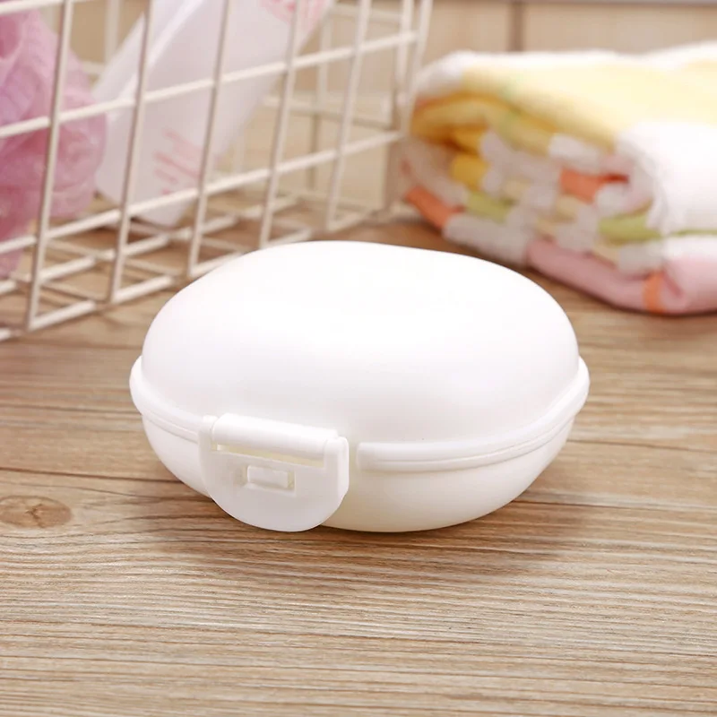 

4ps 5 Colors Bathroom Soap Case Dish Plate Case Home Shower Travel Hiking Holder Container Plastic Portable Soap Box