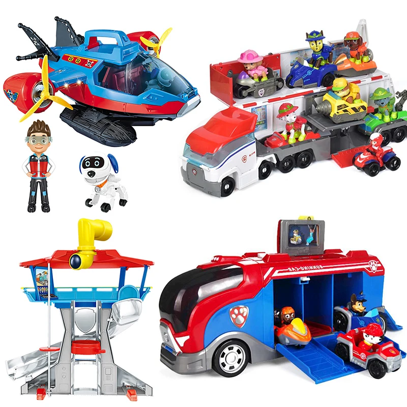 Paw Patrol спасательный автобус собака самолет капитан Patrulla Canina игрушки центр
