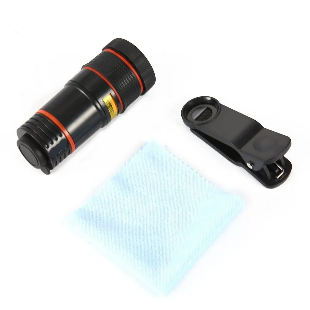 Мобильный телефон телескоп объектив камеры 8X зум телеобъектив с зажимом