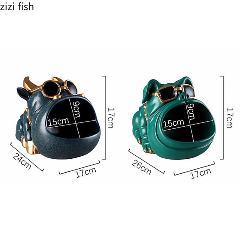 Большая пасть собаки стойка для хранения украшений животных ремесла конфеты