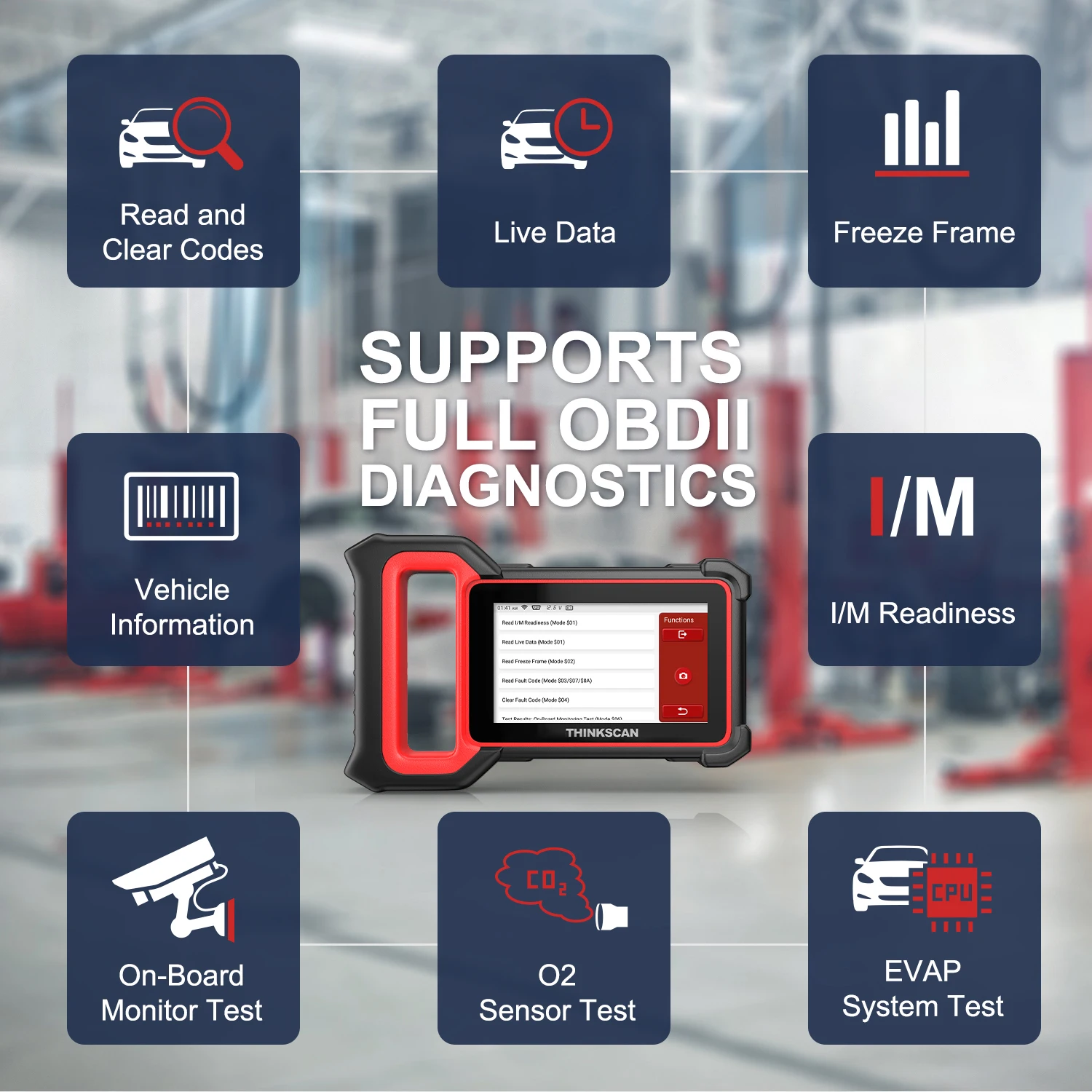 Считыватель кодов THINKCAR S5 OBD2 Автомобильный сканер ABS SRS коробки передач двигателя