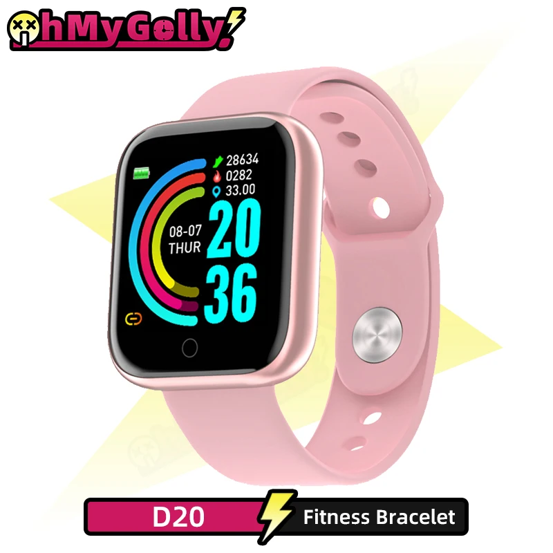 D20 умные часы для мужчин и женщин кровяное давление водонепроницаемый трекер