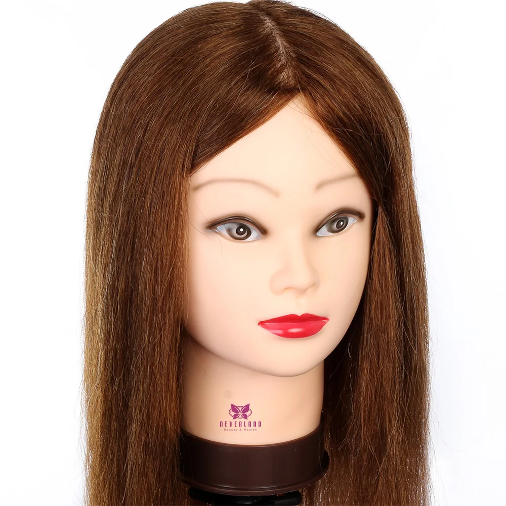 Профессиональная голова для парикмахерских тренировок 100% настоящие волосы 20