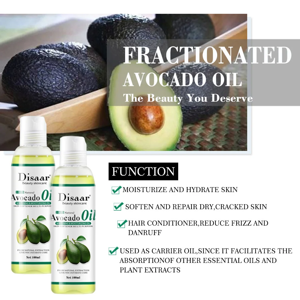 100% органическое эфирное масло для массажа авокадо релаксации лица массажное