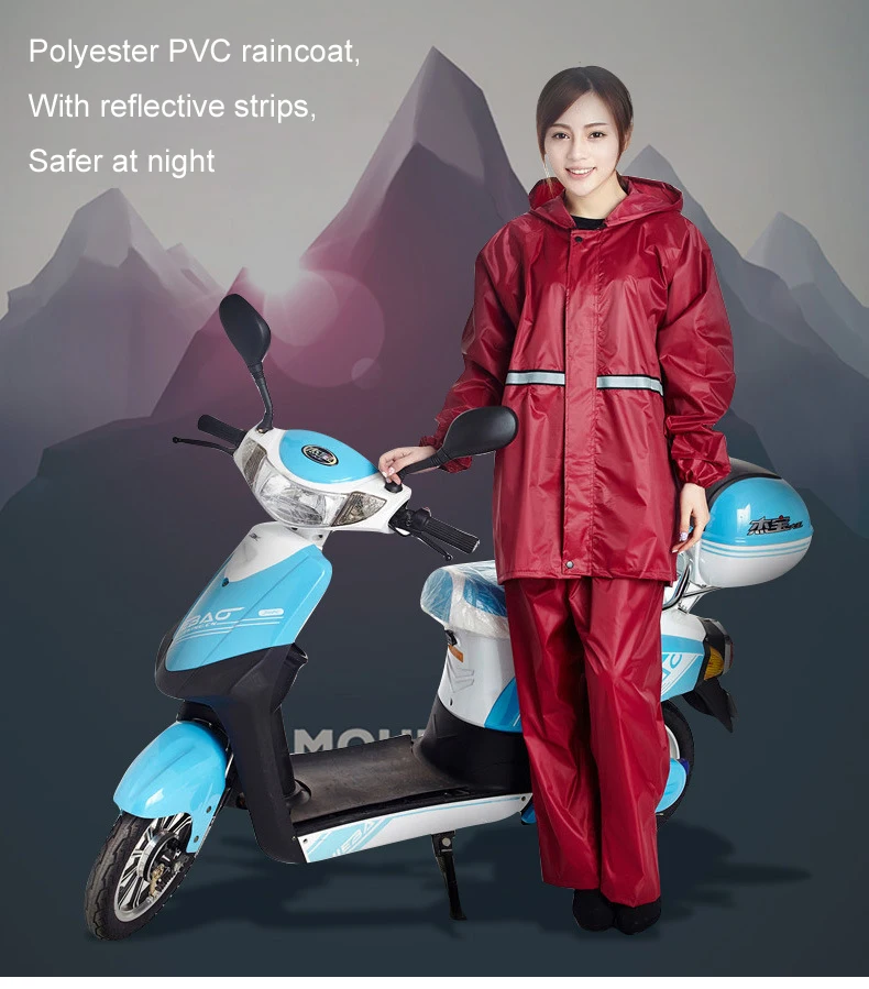 Новый высококачественный дождевик Женский/мужской комплект из куртки и брюк для