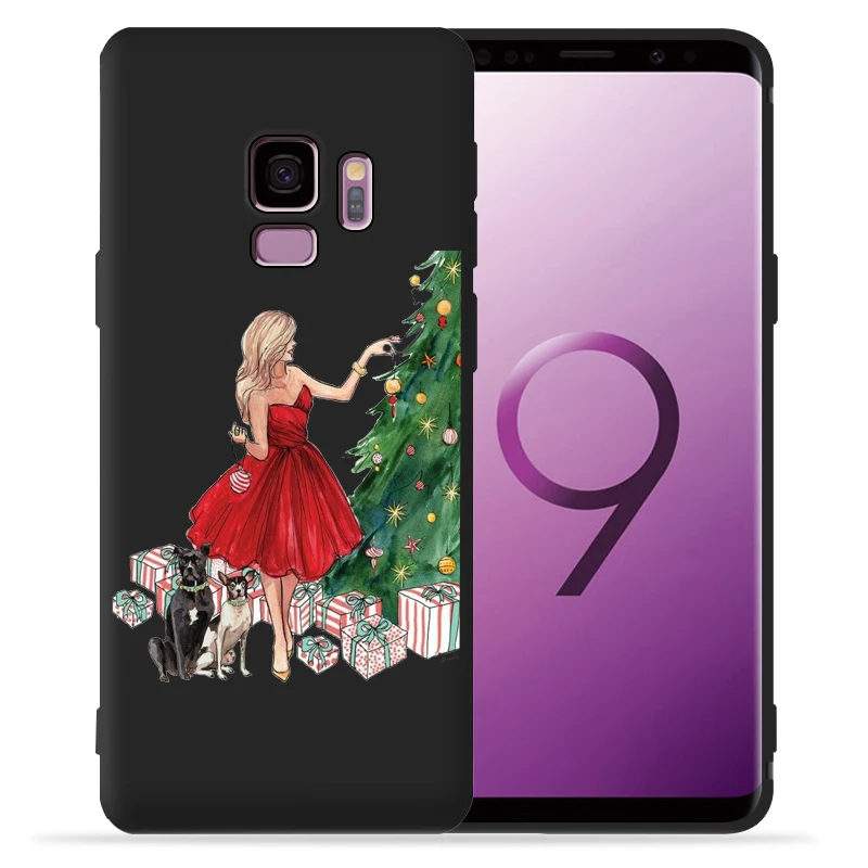 Модный чехол для телефона с рождественской елкой для девочек samsung Galaxy S9 S8 S10 Plus S7 S6 Edge S10 Lite Note9 8 10 Pro, чехол Etui - Цвет: 14