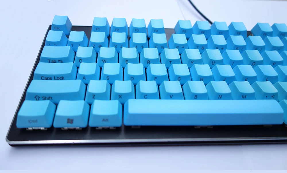 OEM синие толстые клавиши PBT раскладка ANSI верхняя печать боковая пустая для