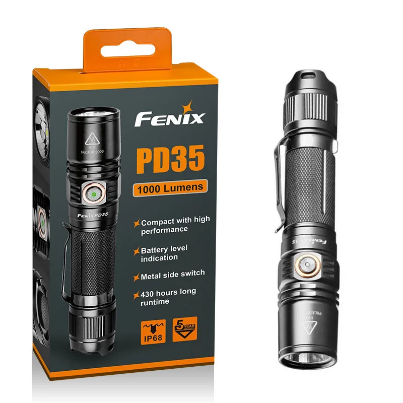 Высокопроизводительный светодиодный тактический фонарик Fenix PD35 V2.0 Cree XP L HI V3 для