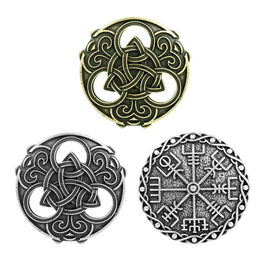 

Viking Triquetra Brooch Pin- Medieval Viking Brooch Pin Badge Sweater Pin Clip for Clothes Decor