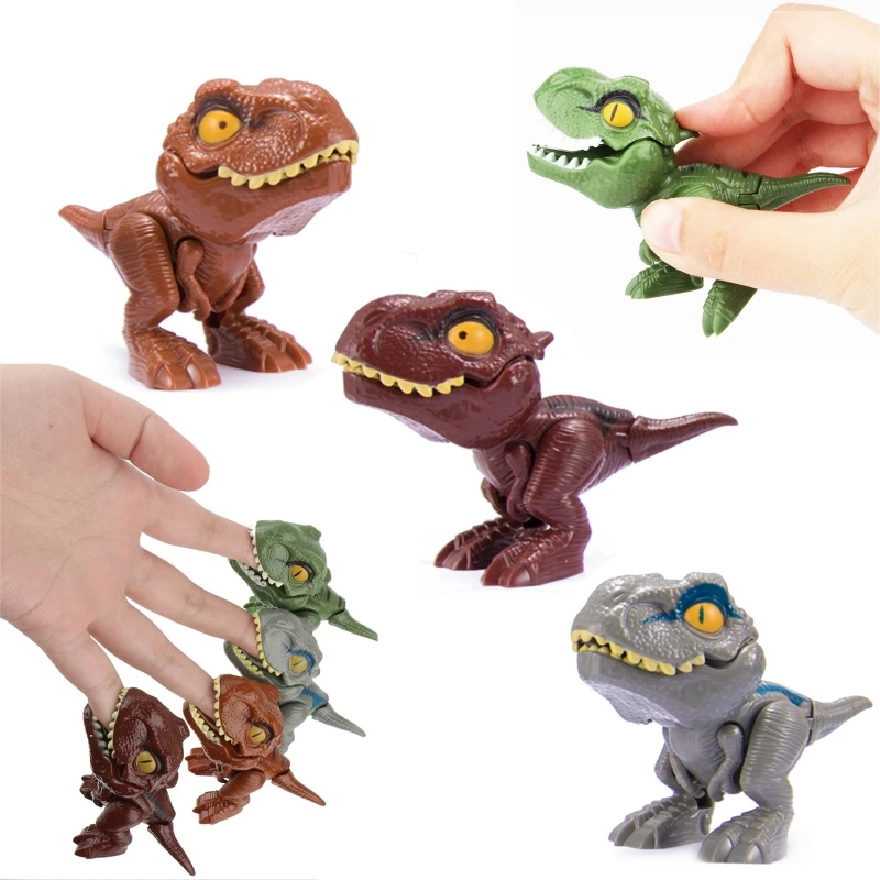 

4pcs Finger Dinosaur Egg Toy Creative Tricky Tyrannosaurus Model Dinosaur Toy Children's Gifts G99C