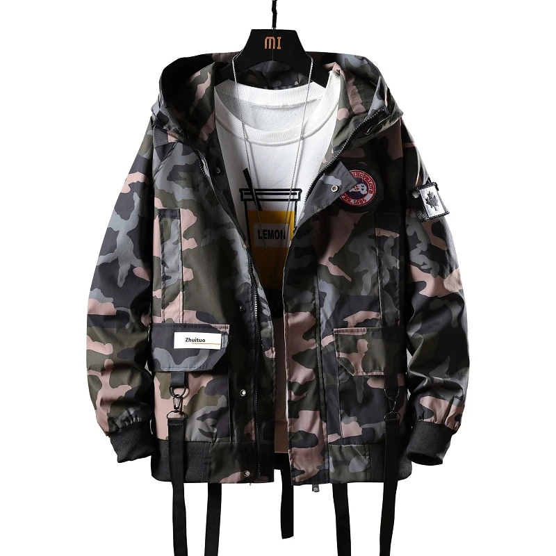 Новинка 2019 корейский стиль повседневная мужская камуфляжная куртка мужские