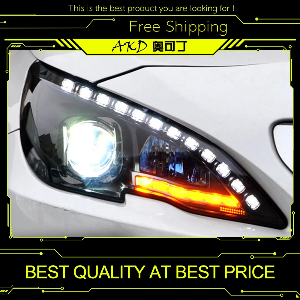 

AKD Car Styling for Peugeot 408 Headlights 2014-2015 408 LED Headlight LED DRL Bi Xenon Lens High Low Beam Parking