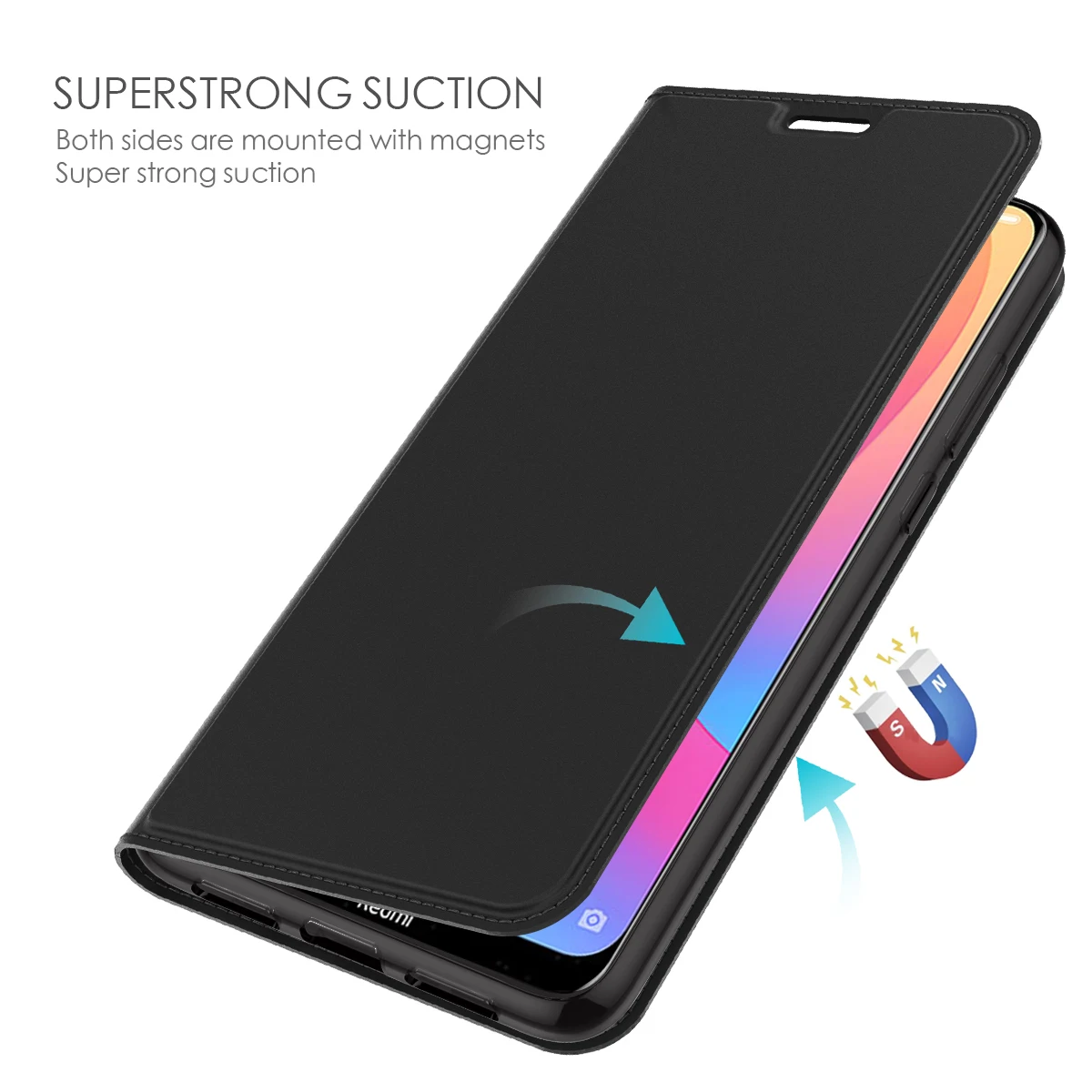 Чехол для Xiaomi Redmi 8A, Роскошный чехол из искусственной кожи с магнитной застежкой и подставкой для Xiaomi Redmi Note 8 8 Pro, чехол со слотом для карт