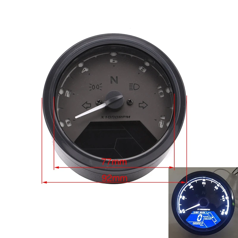 8 18 в универсальный ЖК цифровой тахометр спидометр Oeter мотоцикл 12000 об/мин для 2 4