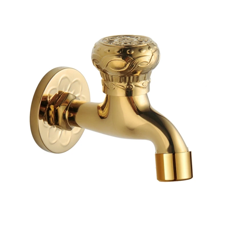 1 шт. резное настенное крепление Золотая водяная стена маленький кран