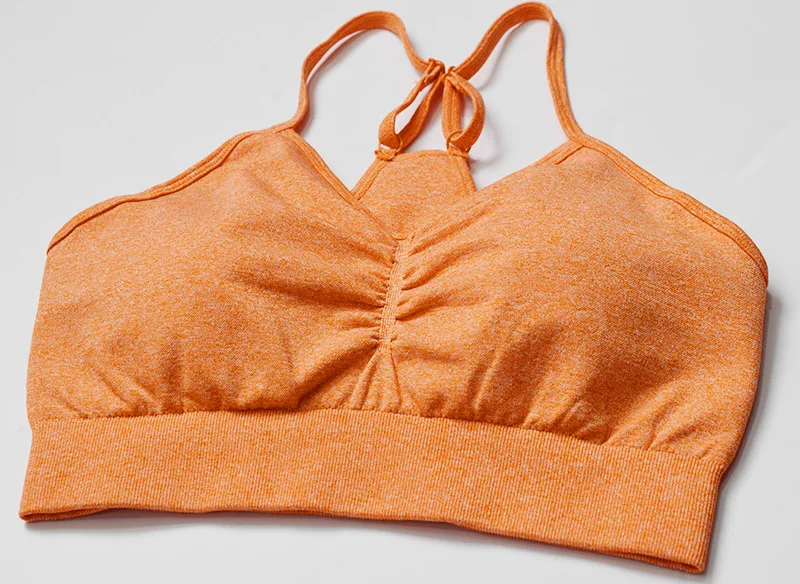 

Women fitness bra Bralette Tops solid Tight Push Up Bra Strap Running Shockproof Bras For Women