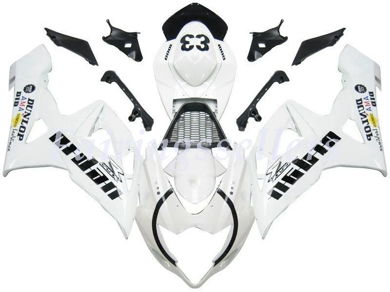 Injection Molding New ABS Motorcycle Fairings kit Fit For Suzuki GSX-R1000 2005 2006 K5 gsxr 1000 White Black Pramac | Автомобили и