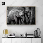 Животные, Картина на холсте, настенное искусство, слон, семейные холсты, постеры и принты, дикие животные, настенные картины для декора гостиной