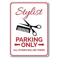 stylist parking sign metal tin sign metal signstylist sign hair stylist gift for stylist decor beautician sign