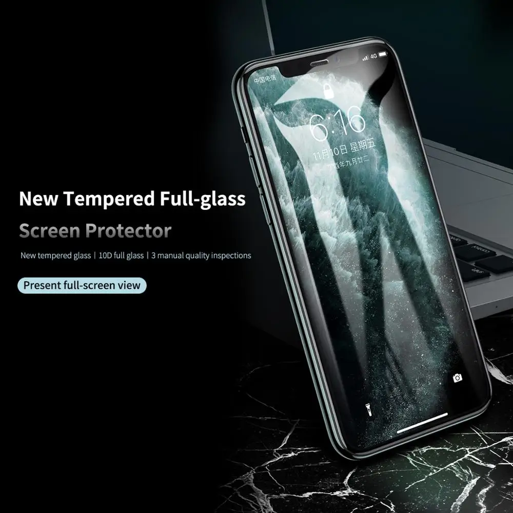 

Защитная пленка для экрана ROCK для iPhone 12 11 Pro Max 12 Mini HD, стеклянная пленка, роскошное изогнутое закаленное стекло для iPhone X Xs Max XR, пленка