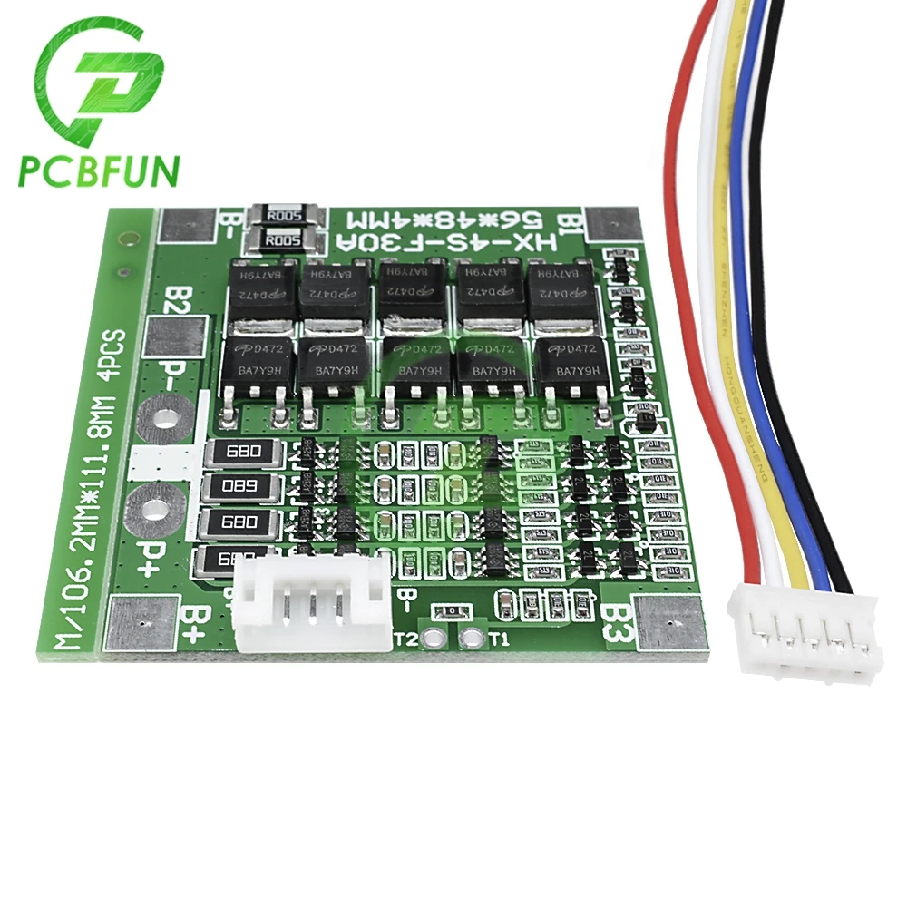 4S 30 А 14 8 в литий-ионный литиевый аккумулятор 18650 BMS блоки PCB зарядное устройство