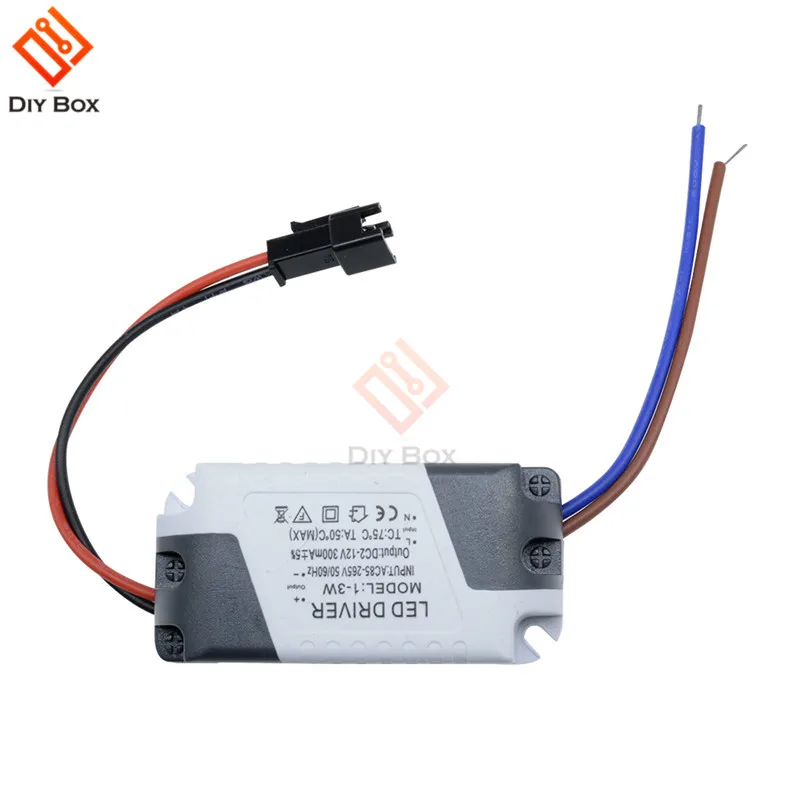 

3X1W Simple AC Driver Adapter 85V-265V to DC 3V-14V 300mA LED Power Driver Lighting Transformer For LED Panel Light Downlight
