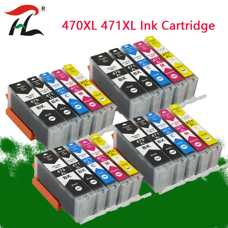 

20PK PGI-470 CLI-471 pgi470 cli471 470 471 полный картридж совместимый для Canon PIXMA MG5740 MG6840 TS5040 TS6040