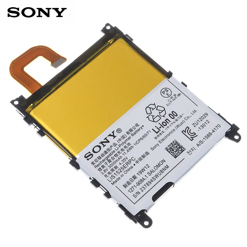 Sony 100% Original 3000mAh LIS1525ERPC Battery For SONY Xperia Z1 L39h L39 C6902 C6903 C6916 C6943 SO-01F L39T L39U Phone+tool | Мобильные