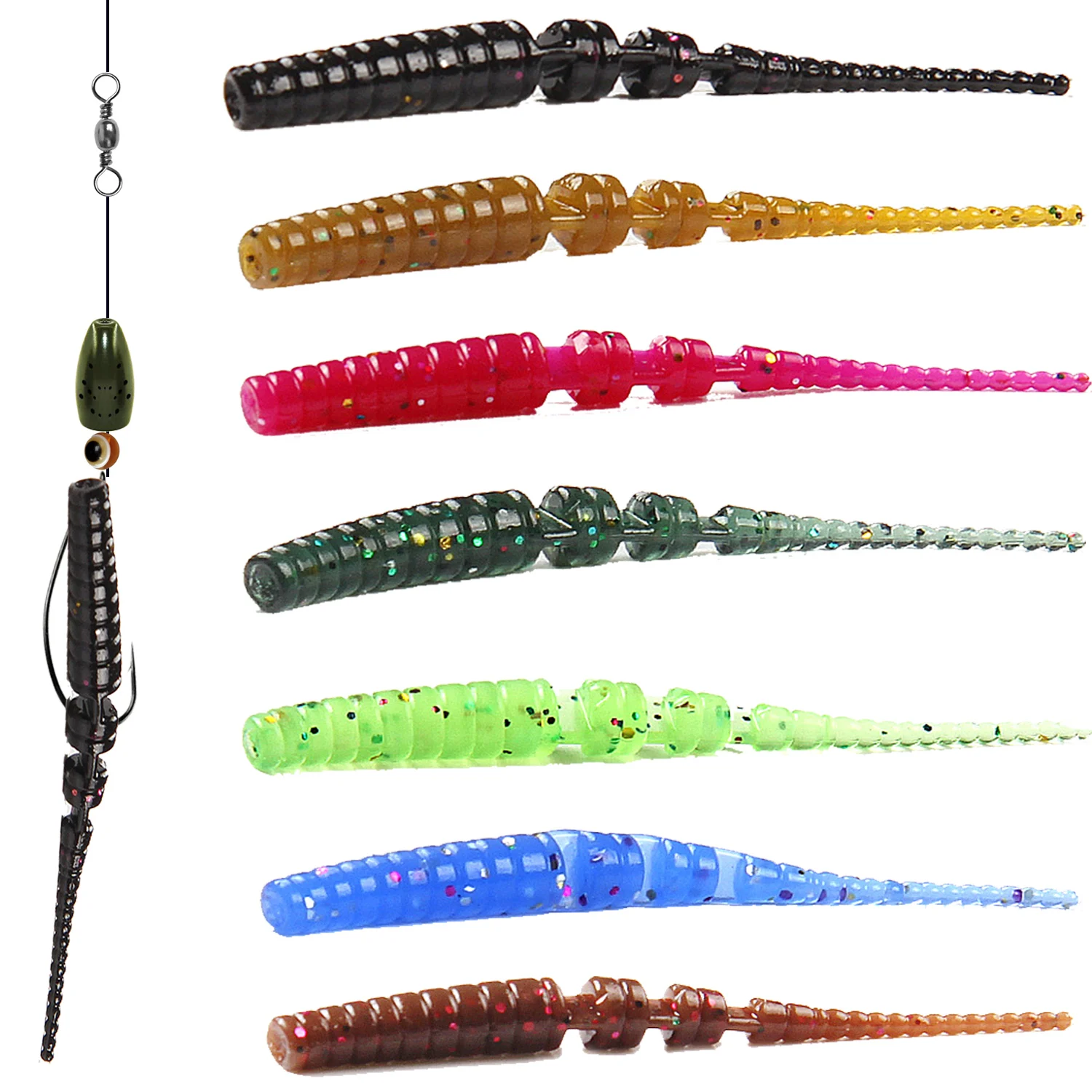 

Fishing Soft Lures Silicone Bait 40mm 50mm Soft Swimbait Wobblers Artificial Baits Carp Fishing Tackle