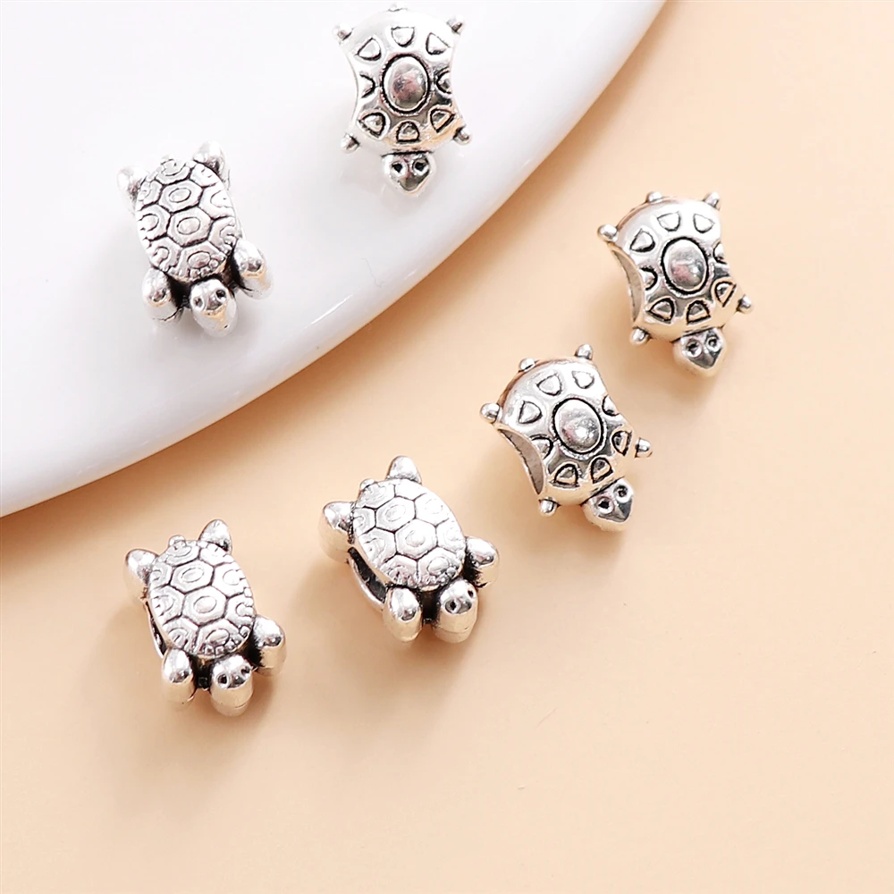 10 шт. новые аксессуары с бусинами в виде черепахи подходят для женского браслета