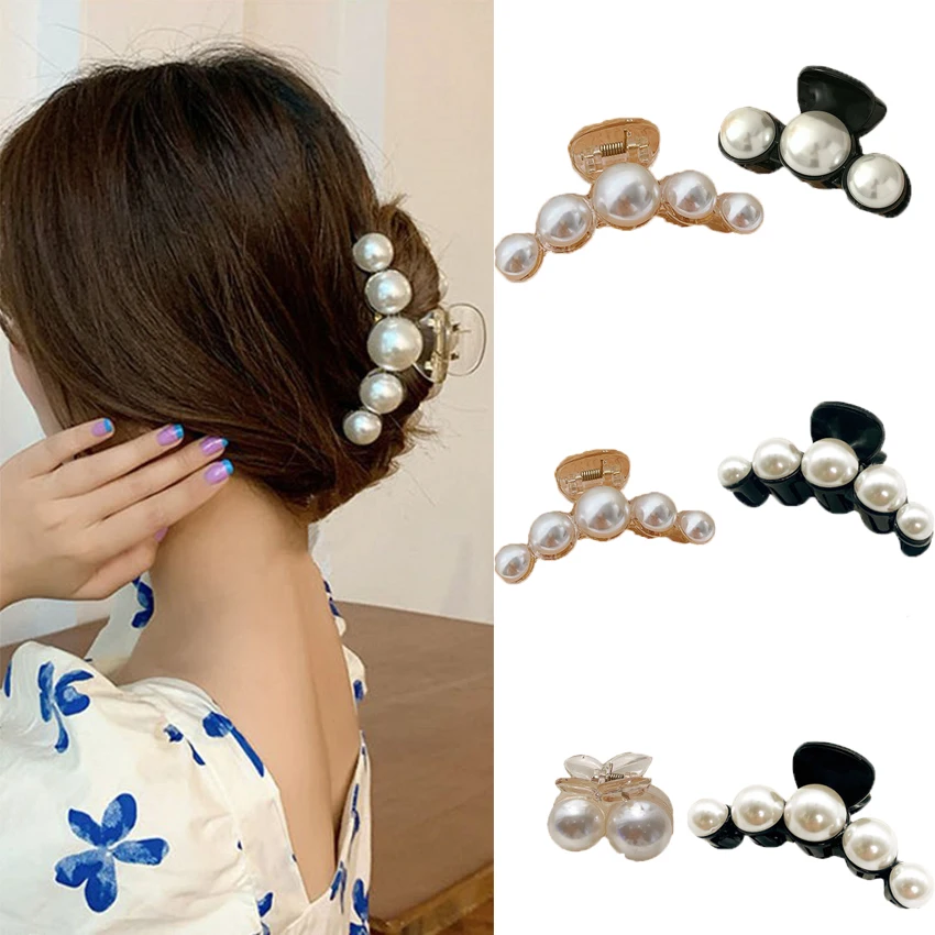 

Pearl Hair claw clips for Women Girls Hairpins Headdress Barrette Scrunchies aceseorios para el cabello Girl Hair Accessories