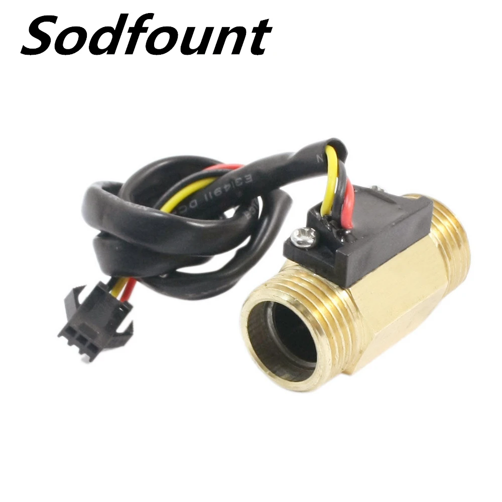 Датчик потока G1/2 &quotDN15 медный жидкости с эффектом холла фотометр|flowmeter