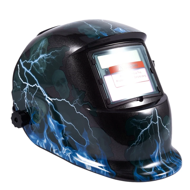 Welding mask helmet Solar energy automatic (solar use for refill) Facial protection accessories Blue flash | Инструменты