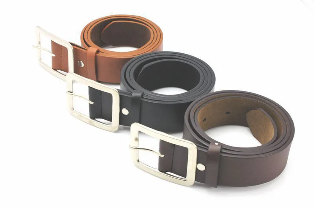 

Men's Casual Faux Leather Belt Buckle Waist Strap Men's PU Japanese Pin Buckle Belt riemen voor mannen