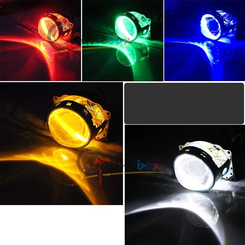 Беспроводной пульт дистанционного управления с Bluetooth 15-SMD RGB светодиодный комплект с кольцом Demon Eye Halo для проекторов фар или 2," 2,8" 3," модифицированный