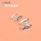 Пуговица из серебра 925 пробы, Аксессуары для браслета, ожерелья, соединительная Пряжка, хвостовая Пряжка Застежка, ручная работа