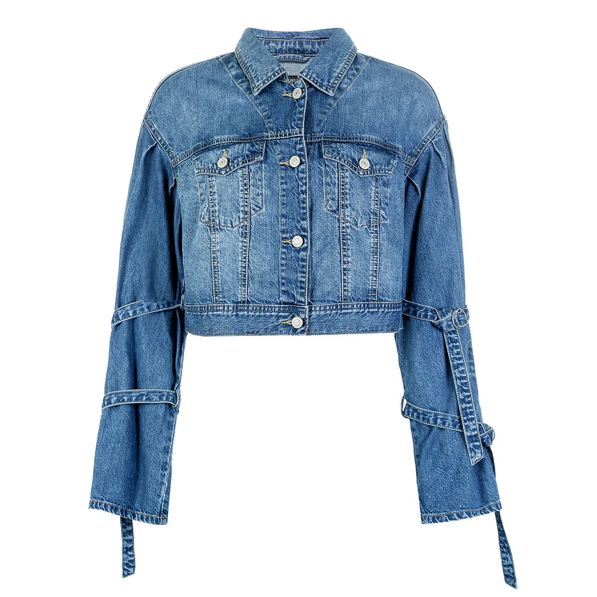 Vero Moda короткая Осенняя джинсовая ковбойская куртка | 318357515 Женская одежда
