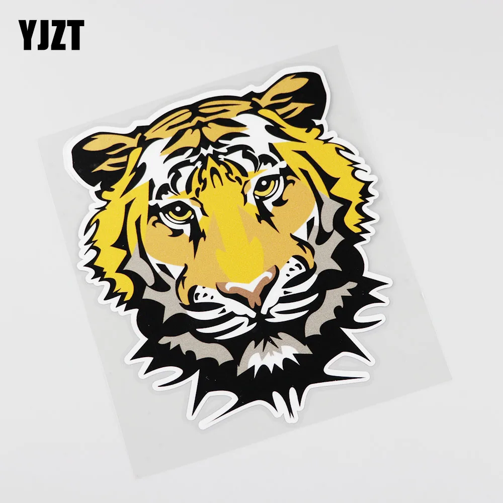 

YJZT 13.3CMX15CM Fierce Animal Decal Tiger Car Sticker 13B-0077