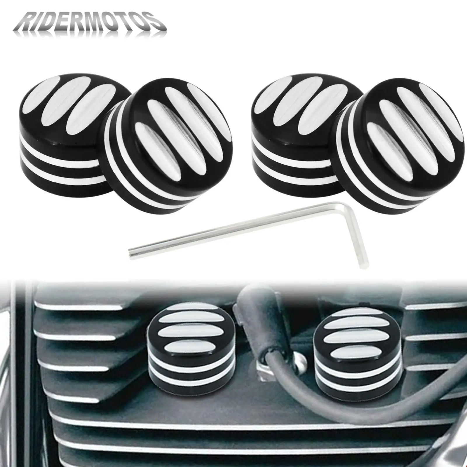 

Мотоциклетная крышка болта с головкой свечи зажигания 4 шт. крышка винтовая крышка s для Harley Sportster 883 1200 Touring Street Glide Twin Cam 1999-2017