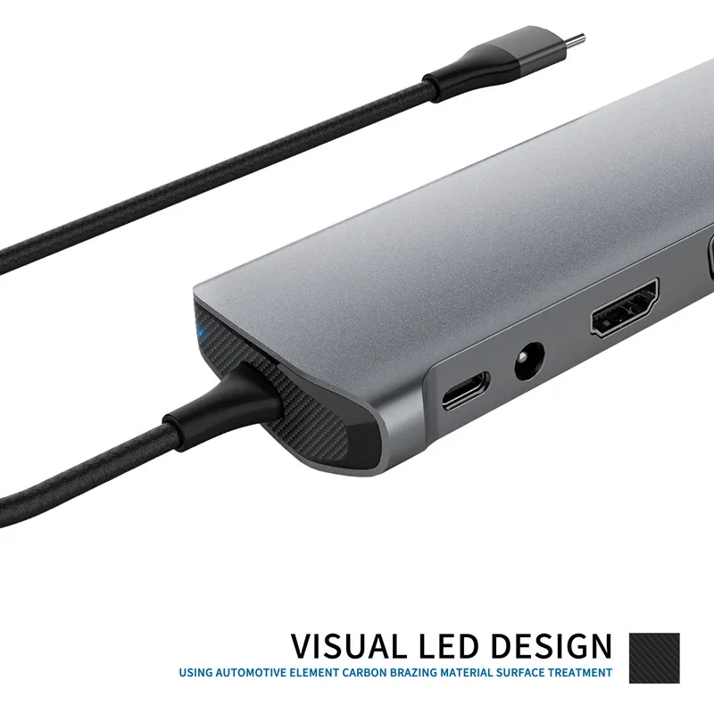 Ajiuyu USB C type C концентратор к USB 3,0 HDMI RJ45 VGA для MacBook Pro Air Аксессуары док сплиттер мульти 13 портов type C концентратор USB-C