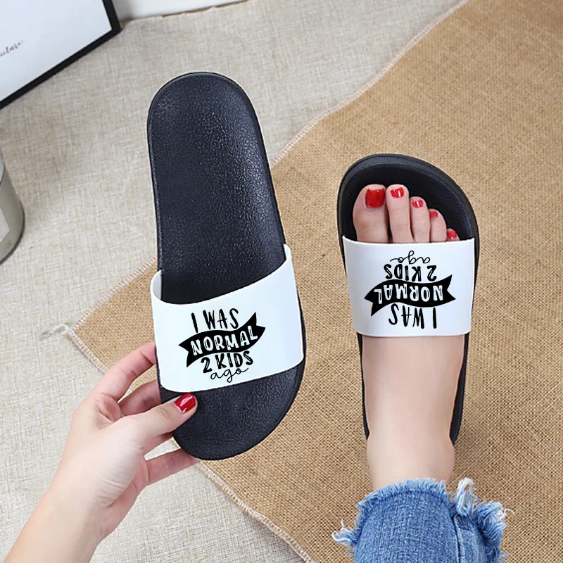 

Summer Slippers Letter Flip Flops Indoor Slippers Beach Slipper Leisure Shoes Summer Open Toe Home Slides Girls