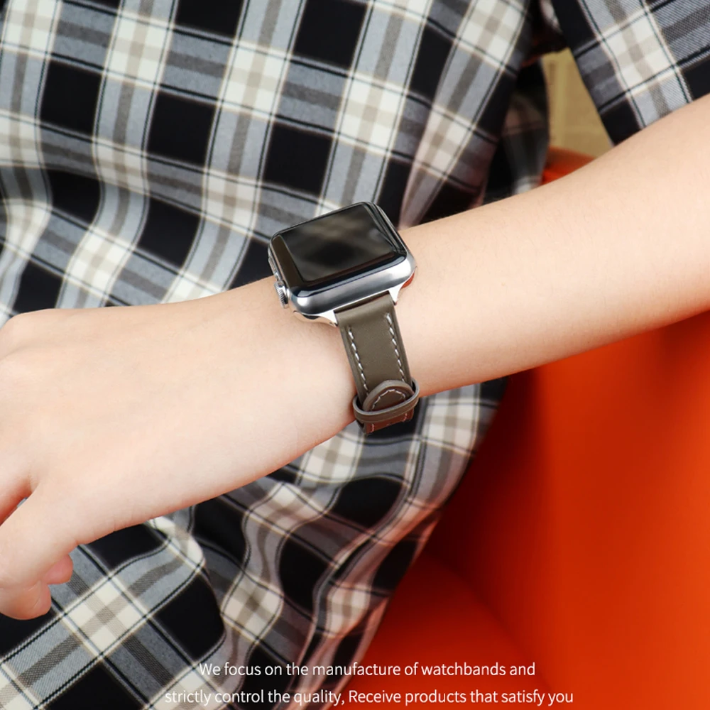 Ремешок для Apple Watch 7 41 мм 45 браслет Lether iwatch 6 se 5 4 3 2 apple samrt watch correa 38 40 42 44 | Наручные