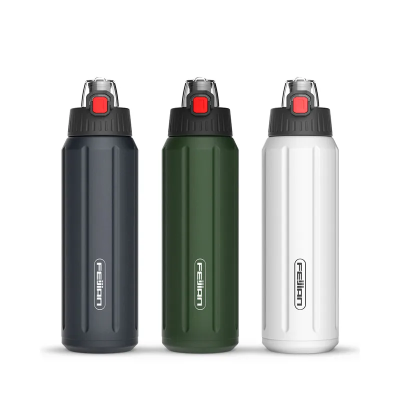 

Shaker Sports Water Bottle Portable 18/10 Stainless Steel Flask Tritan lid Bpa Free Jar Leak-proof Canteen