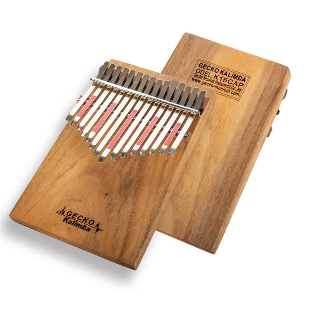 GECKO 15 клавиш Kalimba большой палец пианино G тон Mbira клавиатура инструмент + мелодия
