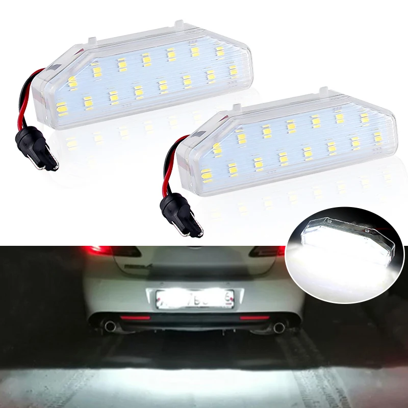 LED License Plate Light For Mazda RX-8 RX8 2004-2012 For Mazda 6 2007-2012 Powered by 18-SMD Xenon White LED