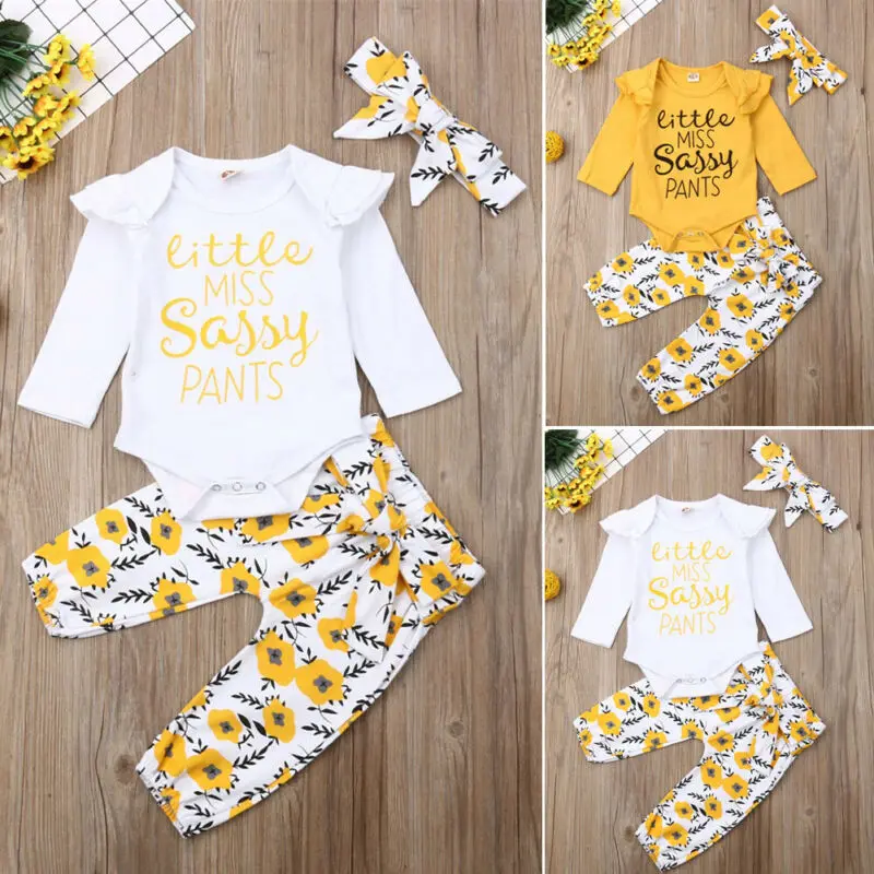 Американский верхний комбинезон с оборками для новорожденных девочек длинные