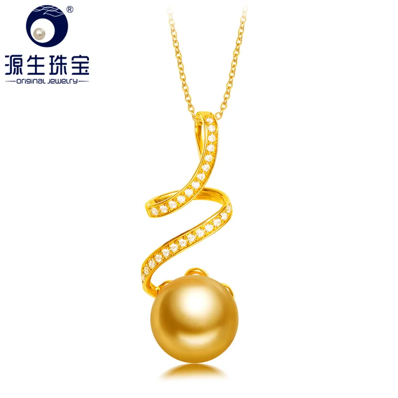 Золотая подвеска YS цепочка из 18-каратного золота Au750 с подвеской натурального