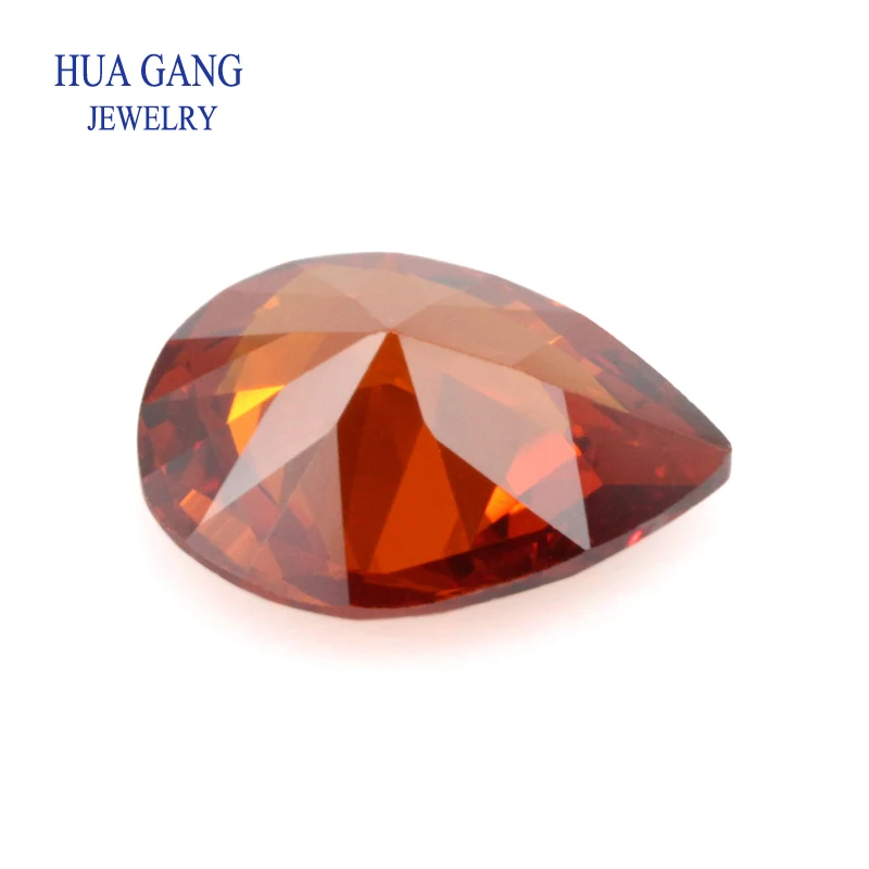 

Garnet Pear Shape Cubic Zirconia Brilliant Cut Loose CZ Stone Synthetic Gems Beads For Jewelry Size3X5-12X16mm