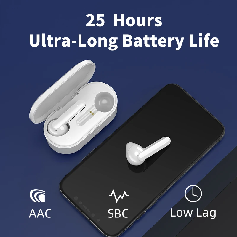 

TWS-стереонаушники T3 с поддержкой Bluetooth 5,0 и двойным микрофоном